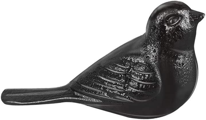 Tope de piso de hierro fundido para pájaros, tope de puerta resistente, cuña para detener el dormitorio, baño y puertas exteriores, hierro vintage,