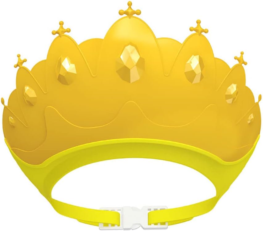 Gorro de ducha de bebé, sombrero de champú impermeable para niños y niñas pequeños que protege las orejas y los ojos. Corona de baño de silicona