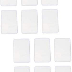 TOYANDONA 12 piezas transparentes para jugar carcasas de cubierta organizador de tarjetas, estuche de píldoras vacías de arte de póquer, accesorios TOYANDONA 12 piezas transparentes para jugar carcasas de cubierta organizador de tarjetas, estuche de píldoras vacías de arte de póquer, accesorios