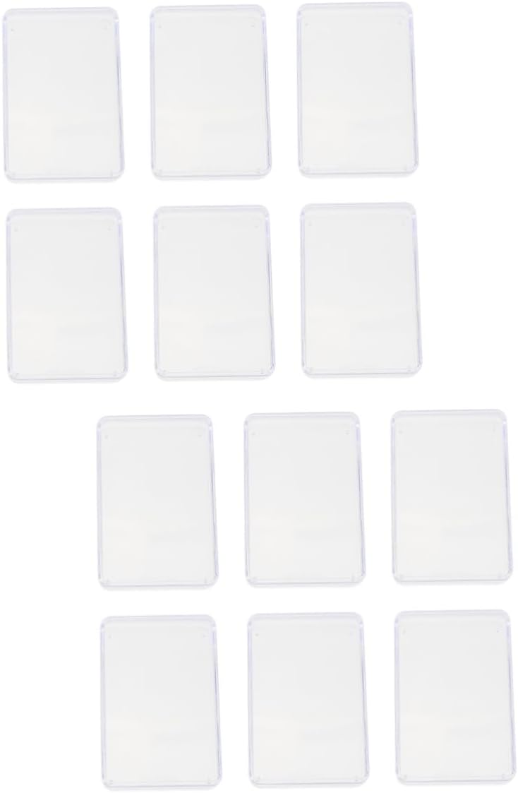TOYANDONA 12 piezas transparentes para jugar carcasas de cubierta organizador de tarjetas, estuche de píldoras vacías de arte de póquer, accesorios