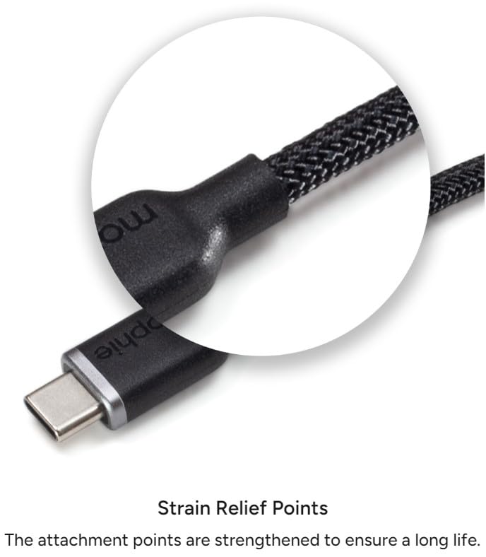 mophie Cable de silicona Charge Stream USB-C a Lightning de 3.3 ft3 pies, reforzado Enduraflex, carga rápida de 30 W, diseño ultraduradero y flexible