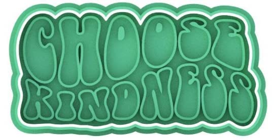 Groovy Good Vibes Choose Kindness Cookie Cutter & Stamp