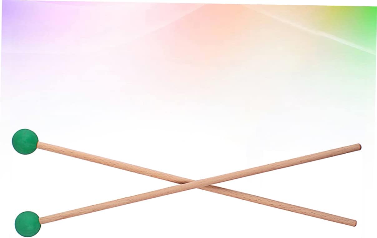 Milisten 2 pares 5a baquetas accesorios de música Bell stick instrumento Glockenspiel Baquetas de tambor baquetas 5a punta de madera palo de