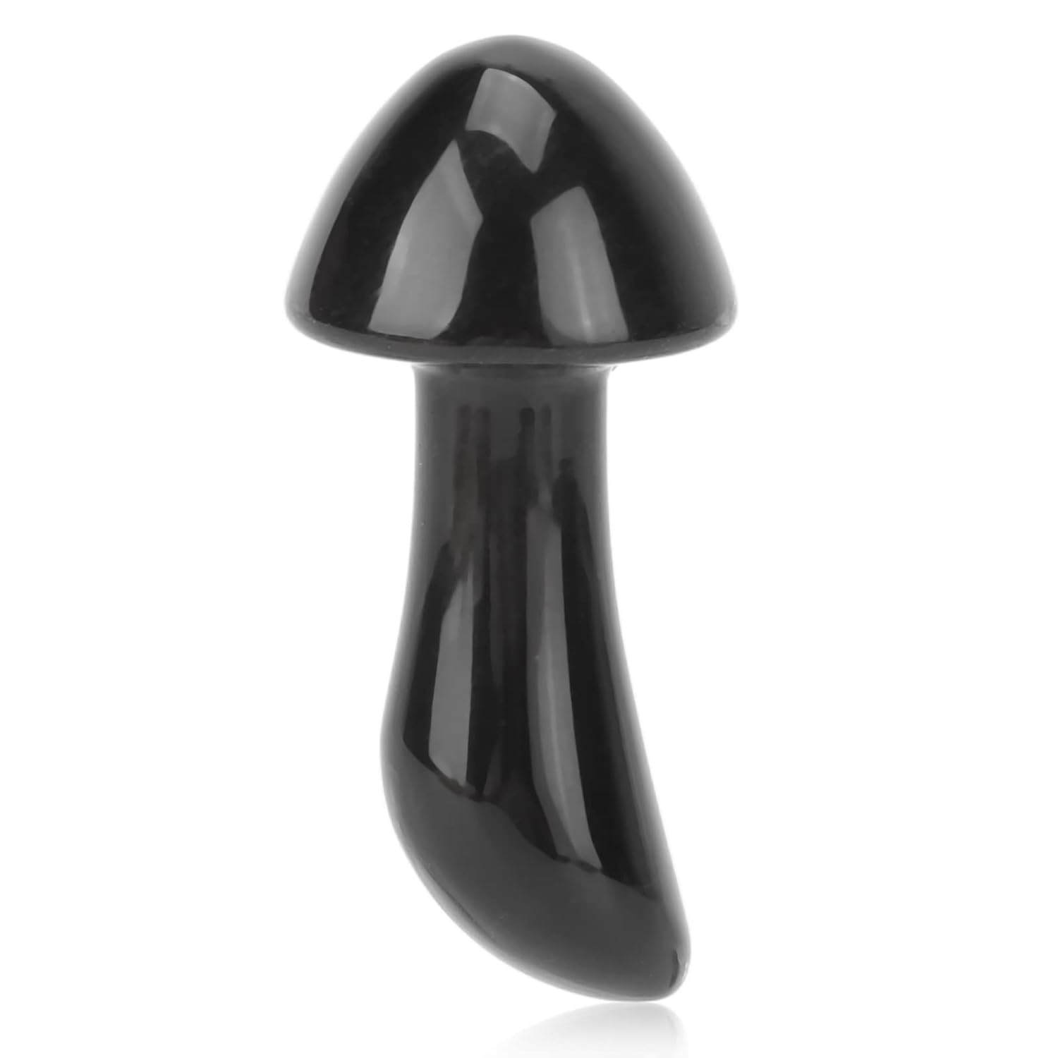 Piedras de masaje con forma de hongo de piedra caliente, herramienta Guasha, tabla Gua Sha para cuerpo, cara, spa, meditación relajante (negro)