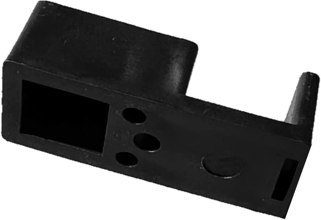 Jamba de pared para puerta de ducha, guía, color negro, equipado con 2 tornillos, paquete de 2