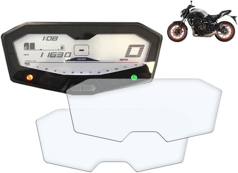 Dashboard Screen Protector For Yam&aha MT07 MT-07 MT 07 2014-2018 Motorcycle Meter Cluster Scratch Protection Film Dashboard Speedometer Screen