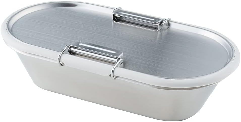 Yoshikawa aikata – Recipiente de acero inoxidable, gris, fabricado en Japón