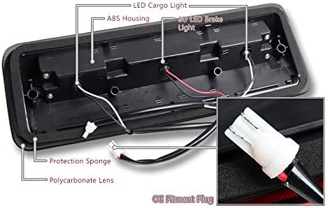 Q1-TECH, Repuesto para Ford F150 F-150 2004 – 2008  2004 – 2008 Ford Lobo  Lincoln Mark LT  Ford Explorer Sport rojoblanco LED humo lente alta