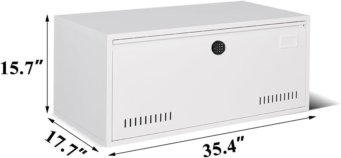 KUIKUI Archivador lateral digital electrónico con un solo cajón, archivador de metal con barra para colgar letras y documentos A4 para oficina en