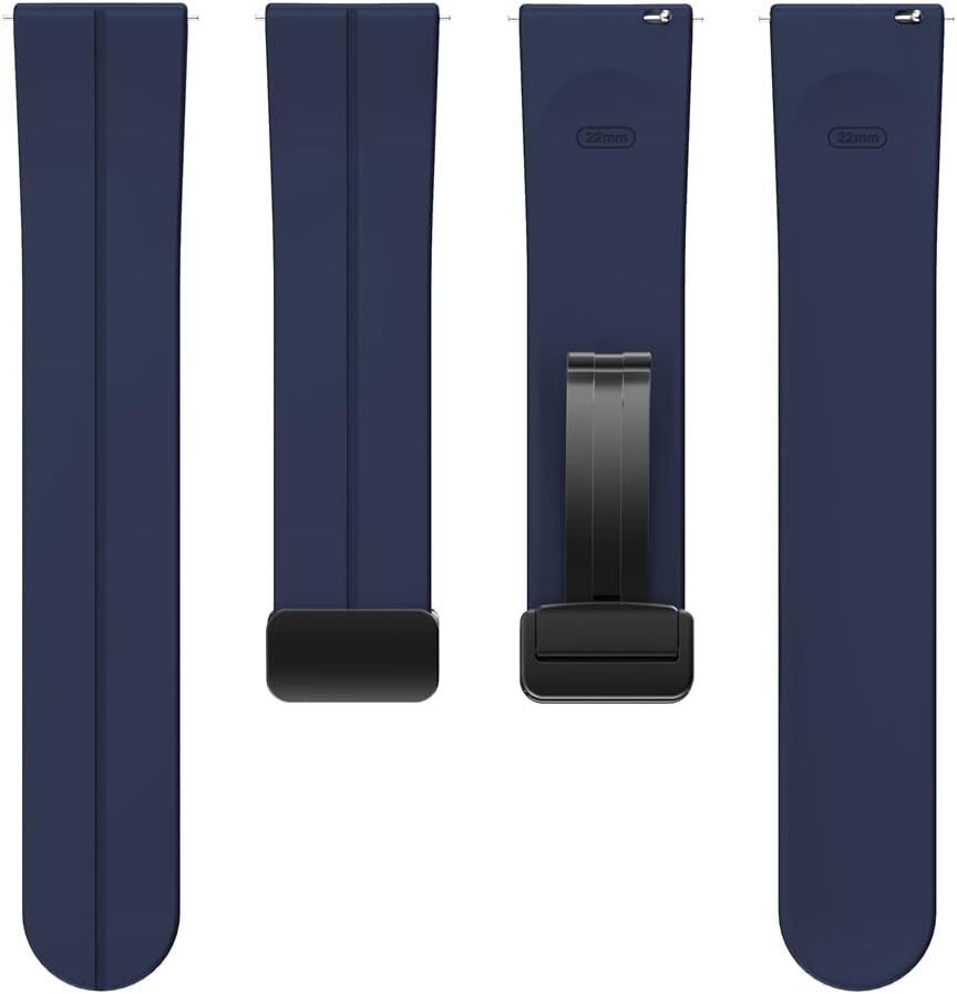 iPartsonline Banda magnética de silicona compatible con Amazfit Gtr MiniGts4 Mini2 MiniBip3Gtr4Gtr3 Smartwatch 0.866 in 0.787 in Correa deportiva de