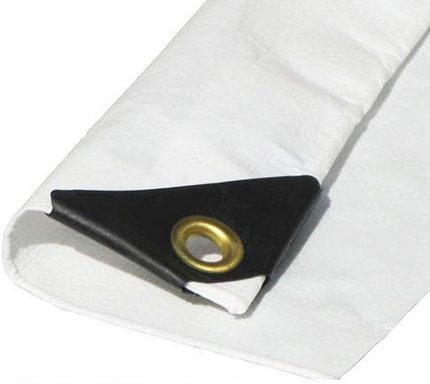 Lona blanca resistente de 20 x 22 pies, tamaño 19.6 x 21.6 pies