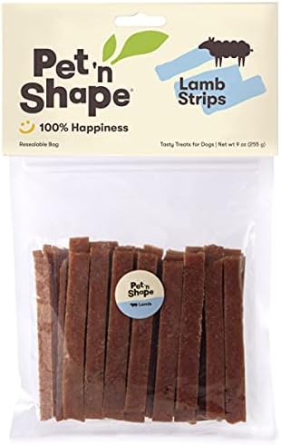 Pet ‘n Shape Golosinas para perros de cordero Jerky – 9 onzas