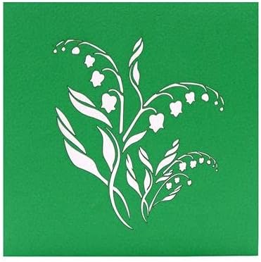 ETA Lily of the Valley – Tarjeta desplegable 3D de feliz cumpleaños con diseño de flores, para el día de la madre, mejores deseos para mamá, mujeres