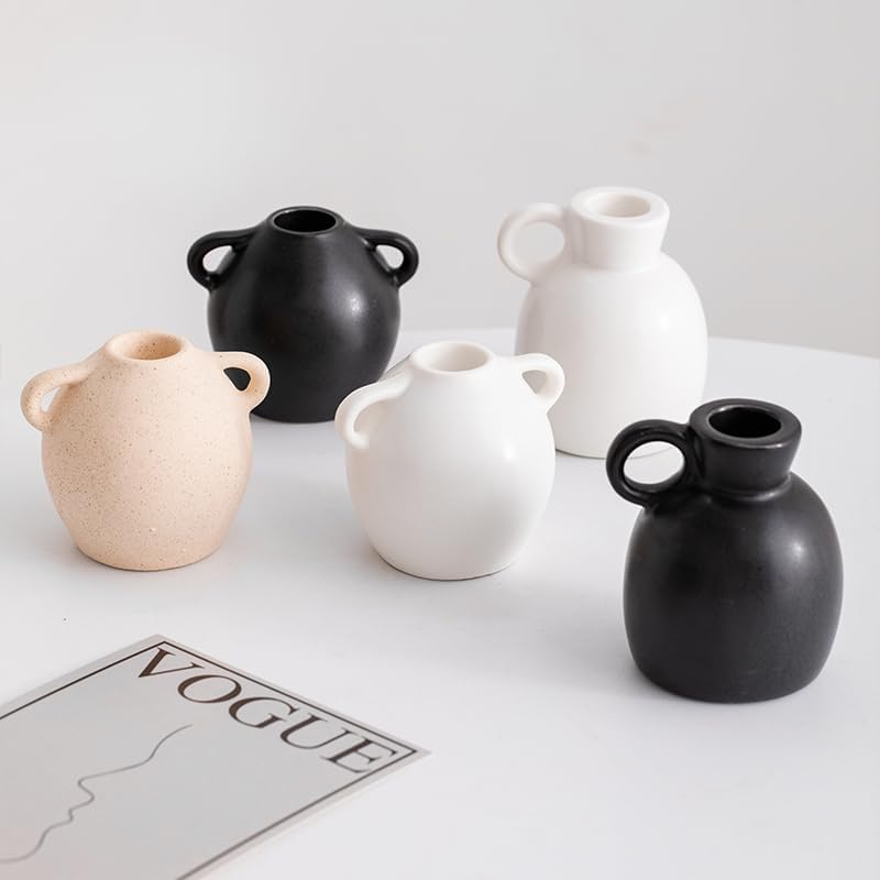 Juego de 3 portavelas de cerámica, juego de portavelas creativo y moderno, centro de mesa, candelabros cónicos para decoración del hogar, boda,
