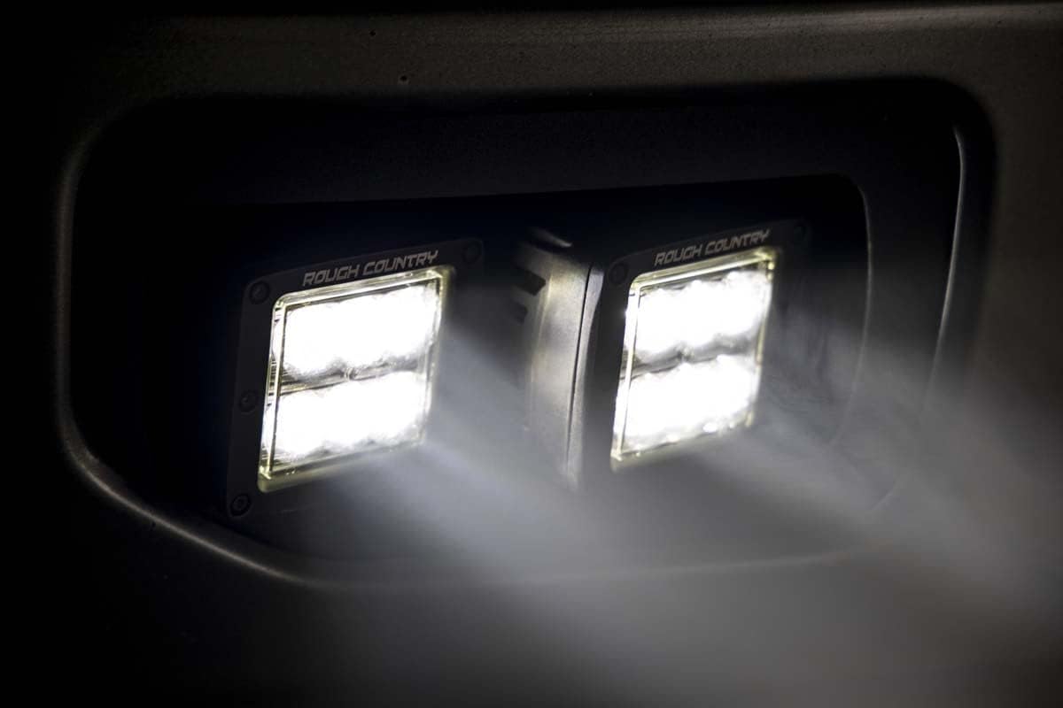 Rough Country Kit de luces antiniebla LED SpotFlood para Ford F-150-70865 2015-2017