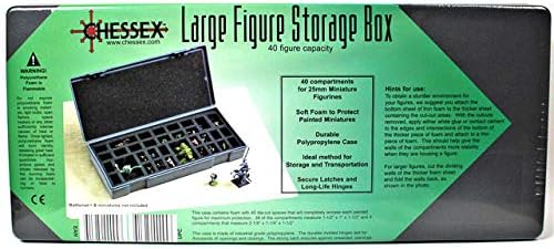 Chessex Cajas de almacenamiento de figuras juegos de rol (RPG) – Cajas de almacenamiento de figuras grandes – Figuras muy grandes – 40 figuras