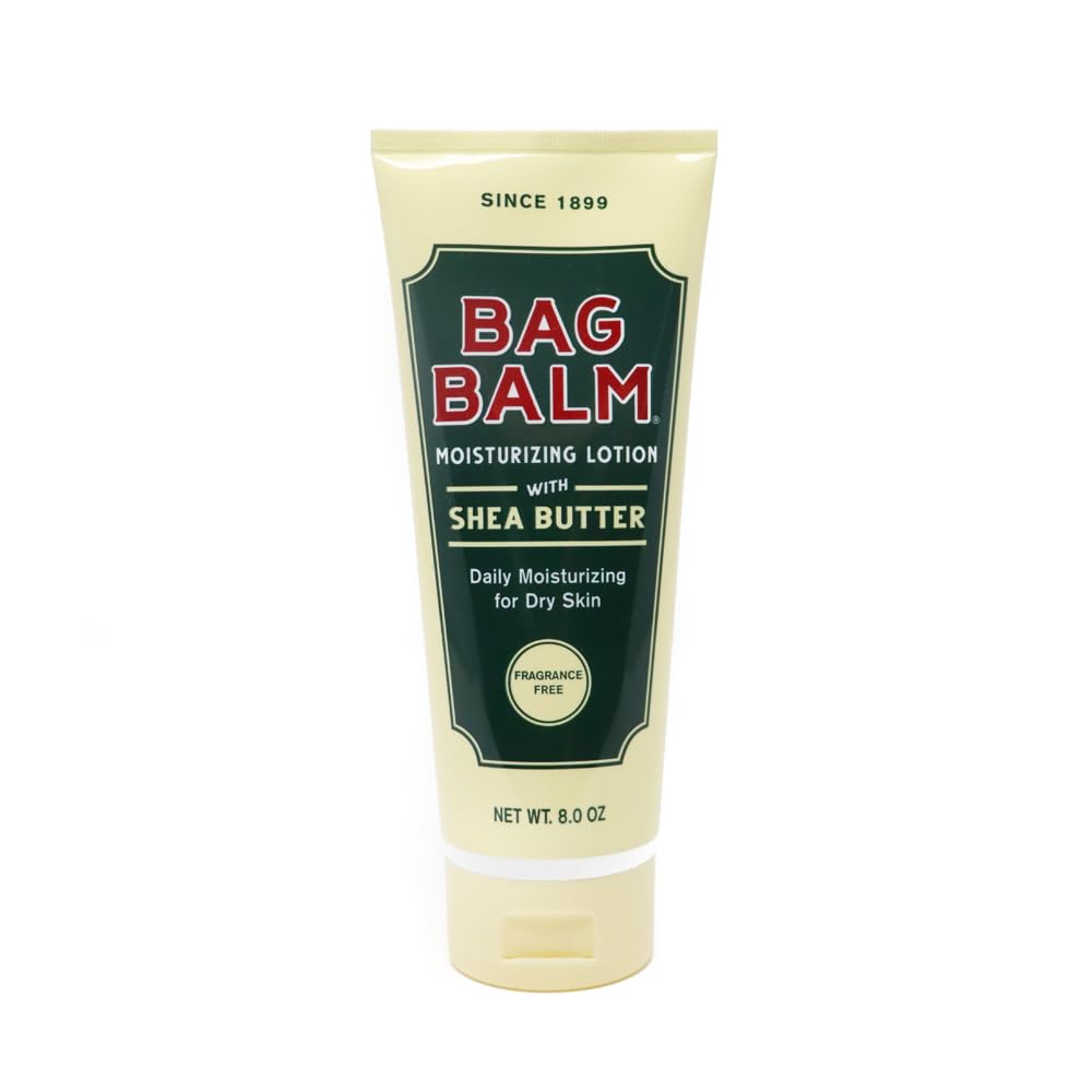 Bag Balm Loción corporal hidratante con manteca de karité, hidratante diaria para piel seca  Paquete de 2 tubos de 8 onzas