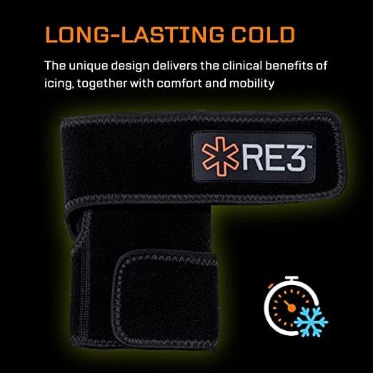 RE3 Paquete de compresión de hielo para tobillo, muñeca y codo, envoltura de crioterapia para dolor crónico, tendinitis de Aquiles, fascitis