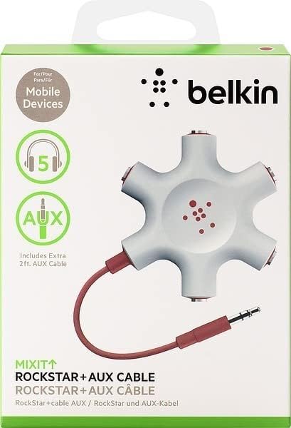Bifurcador de auriculares Belkin Rockstar Rojo