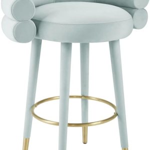 TOV Furniture Betty – Taburete de bar de terciopelo y madera contrachapada de 30.3 pulgadas de alto, color verde y dorado TOV Furniture Betty – Taburete de bar de terciopelo y madera contrachapada de 30.3 pulgadas de alto, color verde y dorado