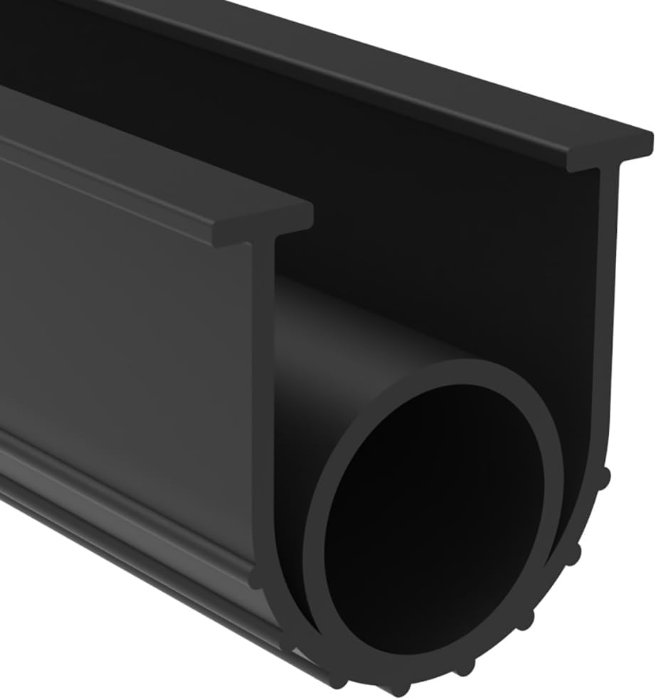 Guardapolvos para puerta de garaje, resistente a la intemperie, sellado de umbral de alto rendimiento, junta de goma EPDM, color negro, extremo en T