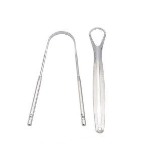 Raspador de lengua para adultos, paquete de 2 limpiadores de lengua para reducir el mal aliento, limpiador de lengua de acero inoxidable, raspador Raspador de lengua para adultos, paquete de 2 limpiadores de lengua para reducir el mal aliento, limpiador de lengua de acero inoxidable, raspador