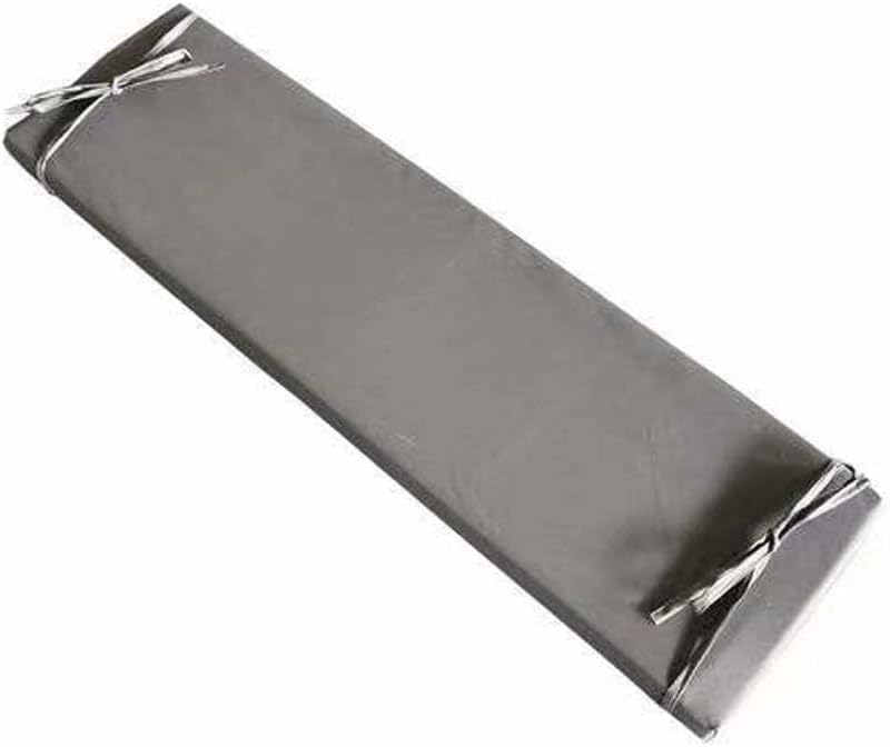 Cojín de banco para jardín al aire libre para todo tipo de clima con lazos, antideslizante, impermeable, cojín suave para asiento de muebles de