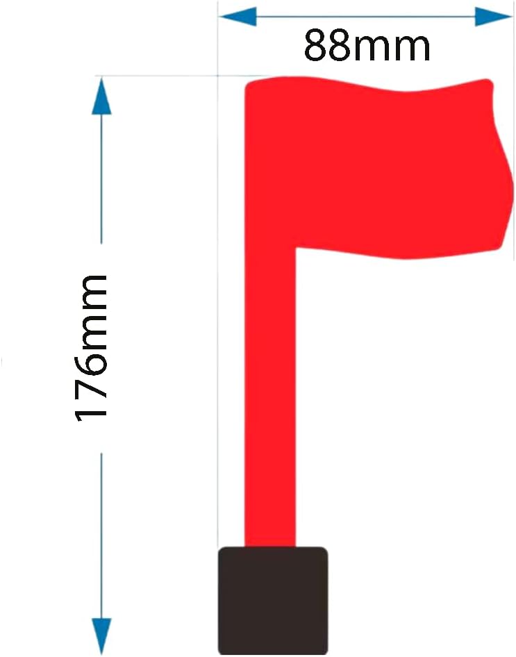 Kit universal de bandera roja para buzones de correo, autoadhesivo con calcomanías de números blancos reflectantes para tu buzón resistente al agua,