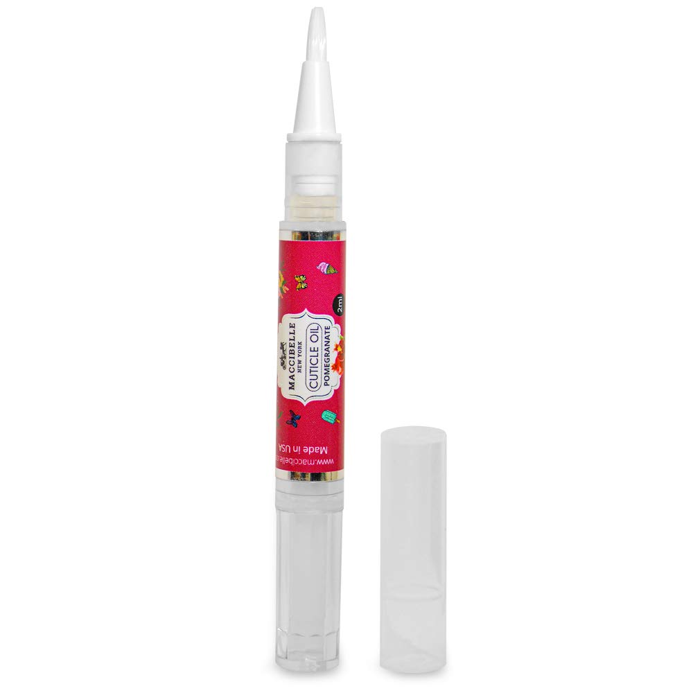 Maccibelle Pluma de aceite puro de granada para cutículas y uñas, 0.1 fl oz, cura las cutículas secas y agrietadas.