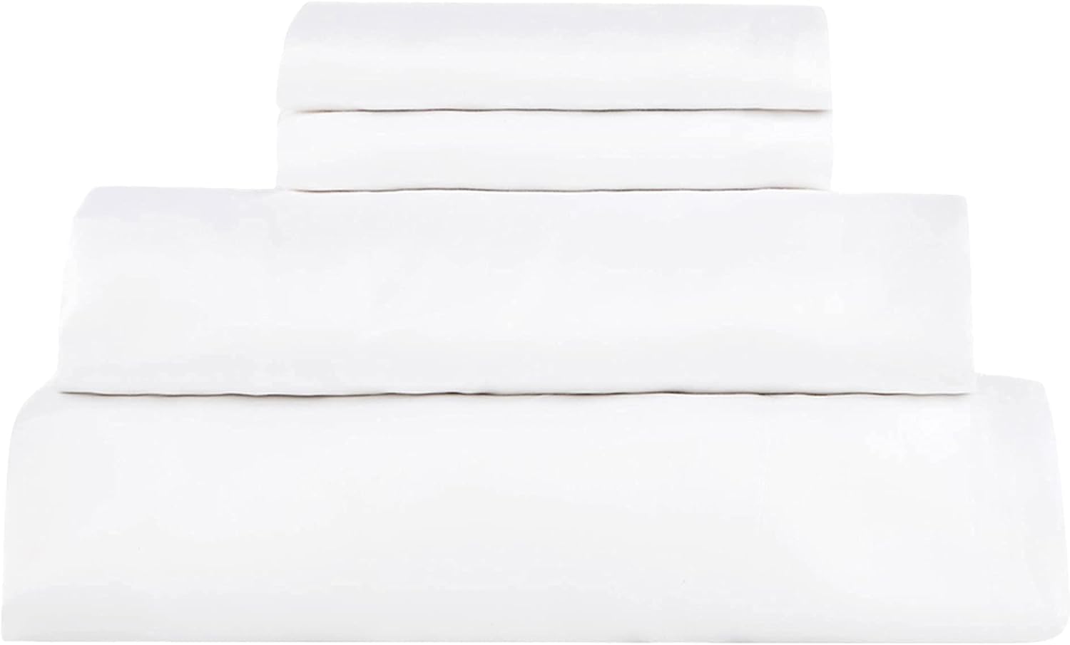 Bokser Home Cal King – Juego de sábanas de satén, color blanco, talla única