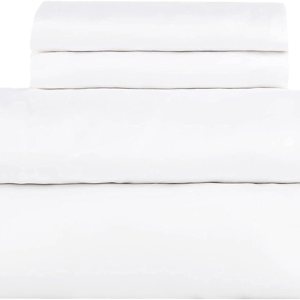 Bokser Home Cal King – Juego de sábanas de satén, color blanco, talla única Bokser Home Cal King – Juego de sábanas de satén, color blanco, talla única