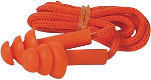 Allen Company Tapón para los oídos Deluxe con cable y estuche pequeño, naranja, talla única