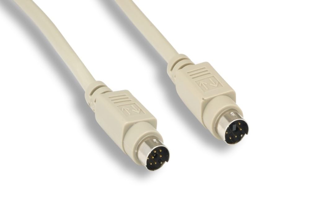 KENTEK Cable de impresora Mini DIN8 Imagewriter II de 6 pies 28 AWG moldeado serie RS-232 MDIN 8 pines macho a macho MM