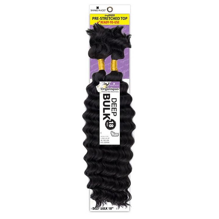 Shake-N-Go – Trenzas de cabello humano orgánico Mastermix, 18 pulgadas a granel profundo (color cobre)