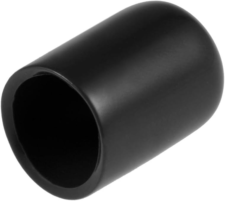 uxcell 80 tapas de goma de 0.472 in de vinilo de identificación redonda tapa tapa de rosca de tornillo protectores negro