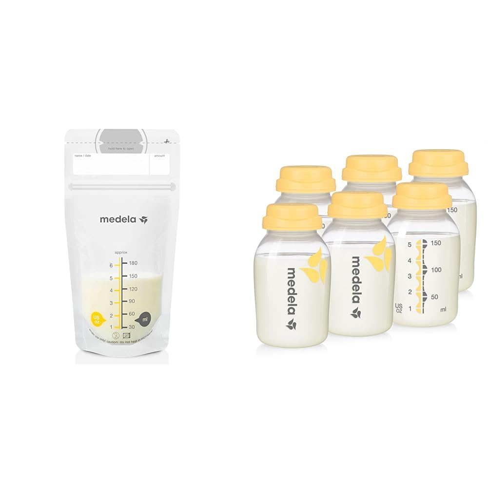 Medela Paquete de almacenamiento de leche materna bolsas, botellas y accesorios