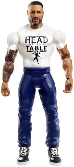 (Chase Variant – Camisa blanca) Roman Reigns – Figura de acción de lucha libre de juguetes de la serie 129 de la WWE
