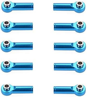 Piezas y accesorios 10pcs M4 Metal Tie Push Link Rod End Joint Ball Head Holder para 18 y 110 RC Truck Buggy Crawler Car Accessory – (color azul)