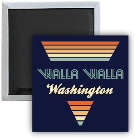 Walla Walla Washington – Imán para nevera (2.5 x 2.5 pulgadas), diseño retro