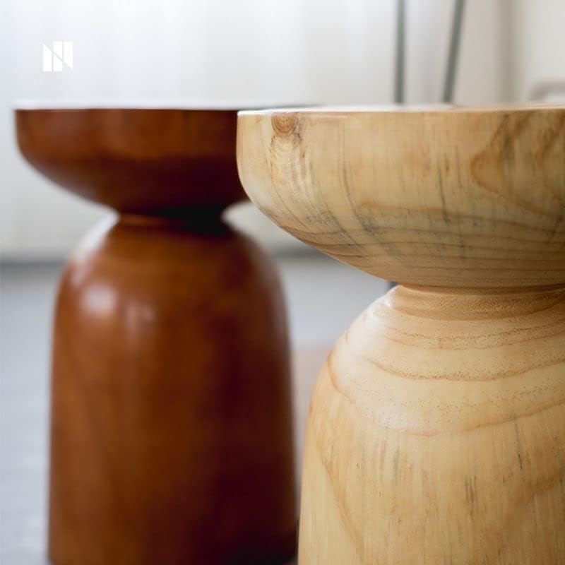 CraftThink Mesa auxiliar, mesa auxiliar redonda escandinava de madera, mesa auxiliar con pedestal para sala de estar, 1 mesa, color negro de 12.5