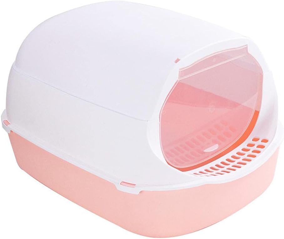 Caja de arena para mascotas para orinal completamente cerrada, desodorante, gatito, a prueba de salpicaduras, inodoro, limpieza de interiores, arena