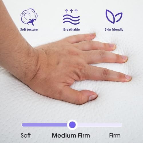 Colchón plegable individual XL de tres pliegues, lujosa cama de espuma viscoelástica de 4 pulgadas, perfecto para dormitorios universitarios y