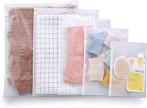 50 bolsas de almacenamiento de viaje transparentes resellables, bolsas de plástico con cierre de cremallera, bolsa organizadora de equipaje, ahorro
