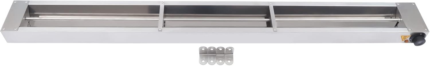 Calentador eléctrico de tira de 60 pulgadas, 1000 W, 110 V, grado comercial, calentador infrarrojo de alimentos, temperatura ajustable, calentador