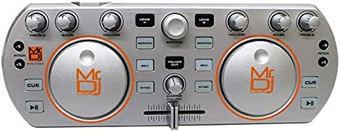 Mr. Dj MVDJ-1000 Controlador USB DJ reproductor MIDI con botones iluminados plata
