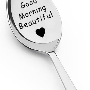 Regalos de cumpleaños de aniversario para esposa, novia, buenos días, hermosa cuchara de té, regalos para mujeres, hija, hermana, regalo de Navidad Regalos de cumpleaños de aniversario para esposa, novia, buenos días, hermosa cuchara de té, regalos para mujeres, hija, hermana, regalo de Navidad
