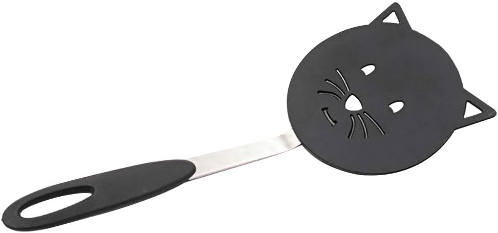 Espátulas para utensilios de cocina antiadherentes, espátula de wok de nailon con forma de gato resistente al calor para utensilios de cocina