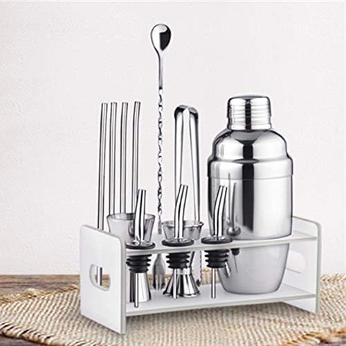 Shaker Barware Set Stainless Cocktail Shaker Set Bartender Kit Includes Plastic Rack (Size  550ml) ()