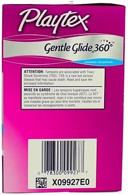 Playtex Gentle Glide – Tampones sin perfume, ultra absorbencia, 36 unidades (paquete de 6)