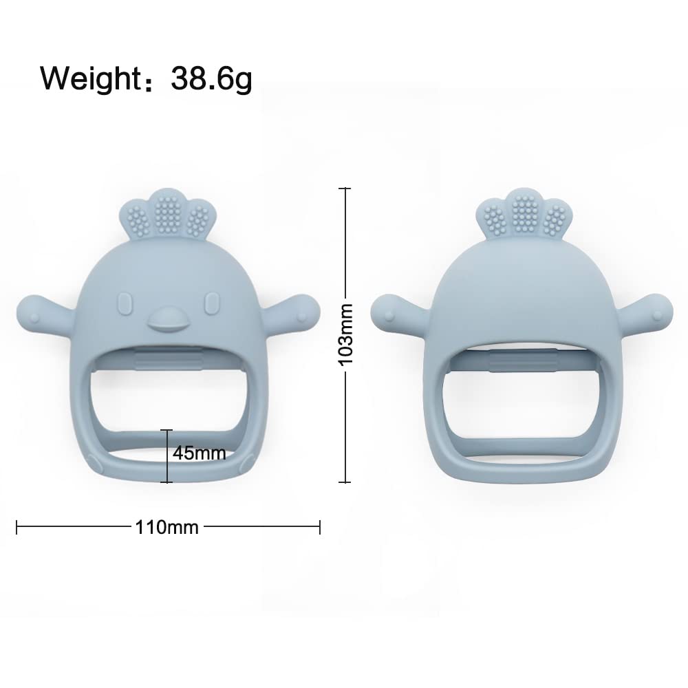 Juguetes para la dentición para bebés de 0 a 6 meses, sin BPA, mordedor, nunca se caen, juguetes para masticar para aliviar la dentición, chupete de